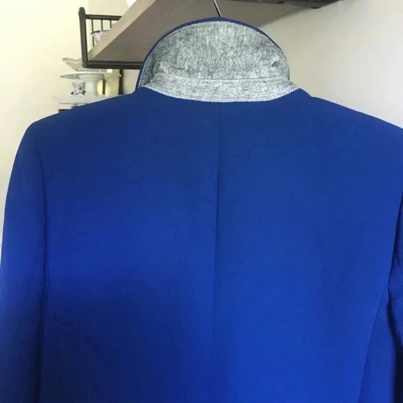 J Crew blazer • NWOT • blue • 6 grey collar detail - Picture 4 of 7